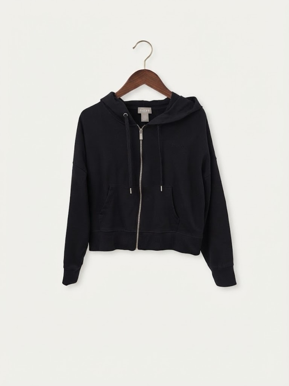 Dkny Black Full-Zip Hooded Sweatshirt